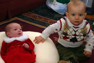 Cousins Posing for Christmas Shoot