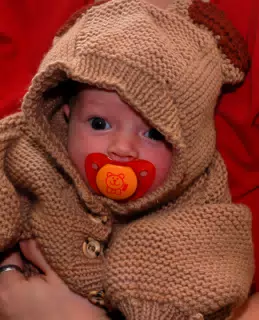 Liesl in Her Bear Outfit