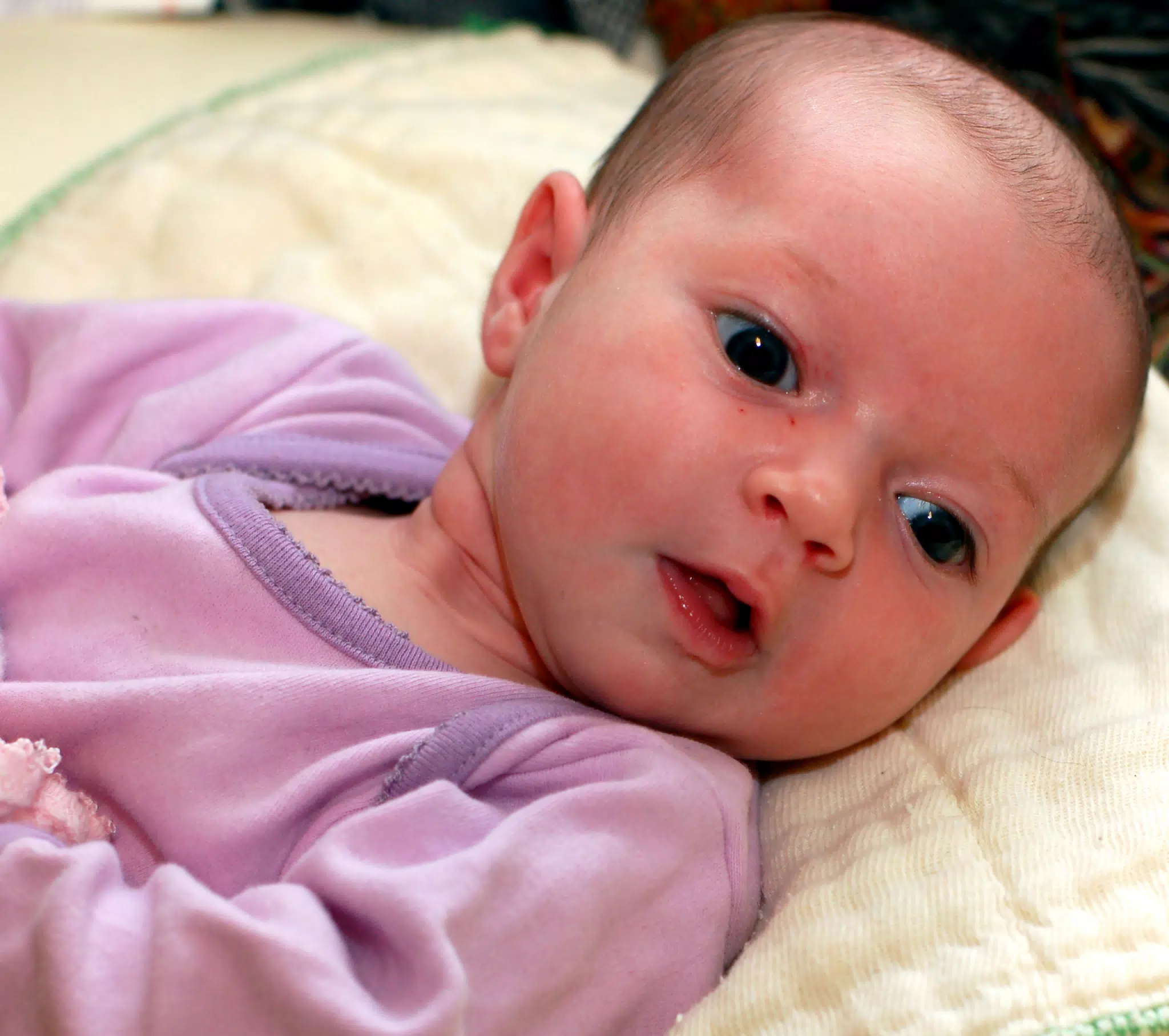 Liesl Relaxing on Her Boppy Pillow