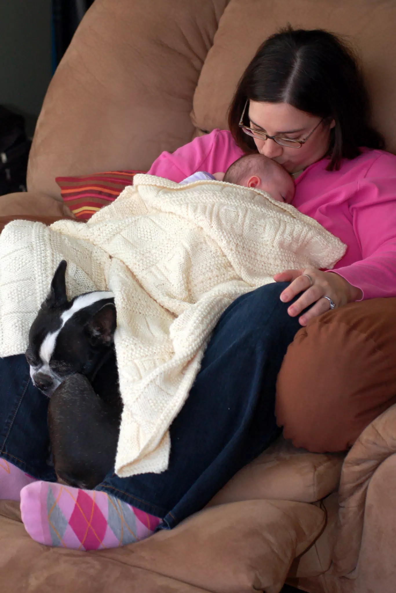Dominica Liesl and Oreo in the Snuggle Chair