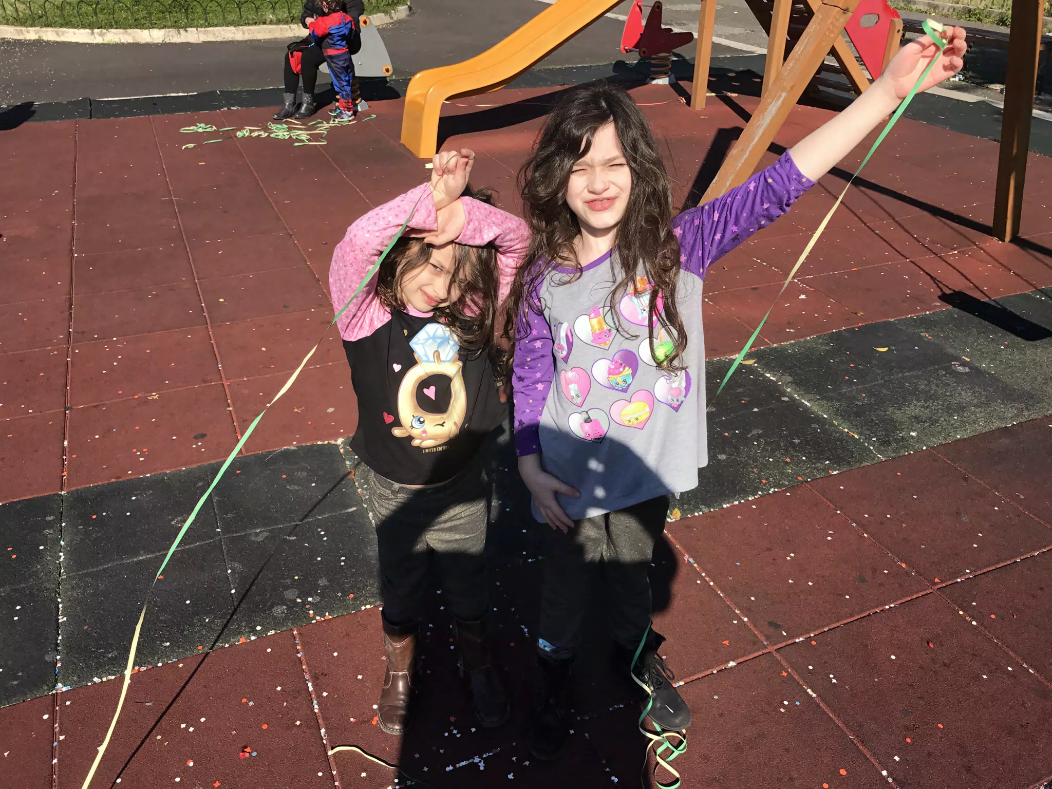 Liesl and Luciana on the Playground in Noto