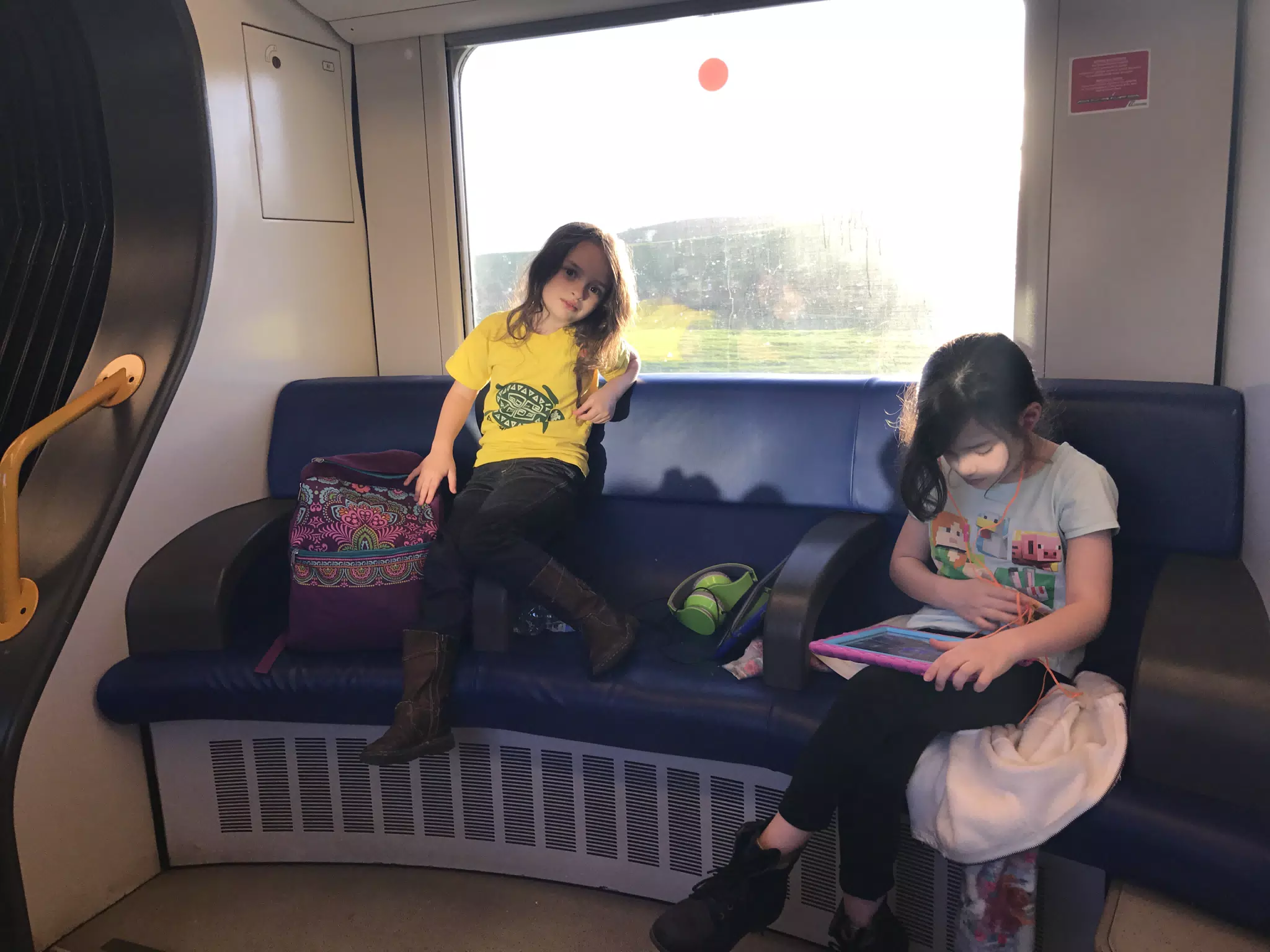 The Girls Riding the Train from Catania to Palermo