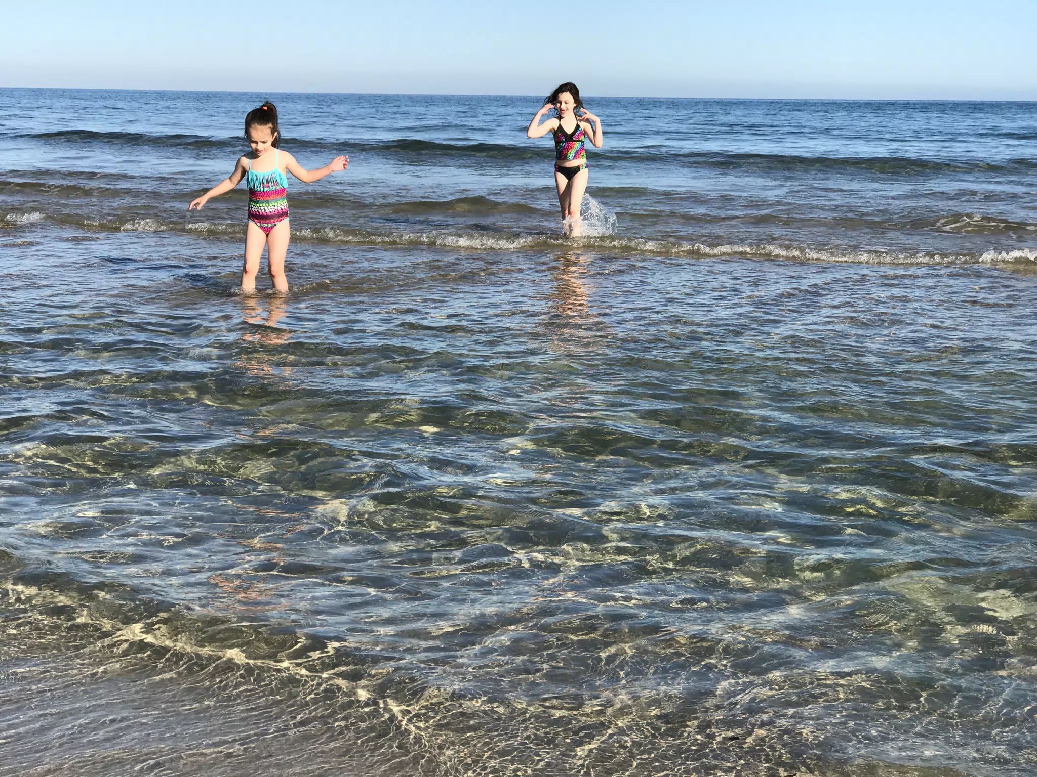 The Girls Playing in the Sea at Avola