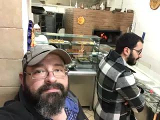 Selfie in Pizza Shop in Palermo
