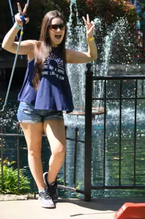 Emily Playing Mini Golf