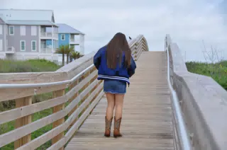 Emily on Galveston Boardwalk