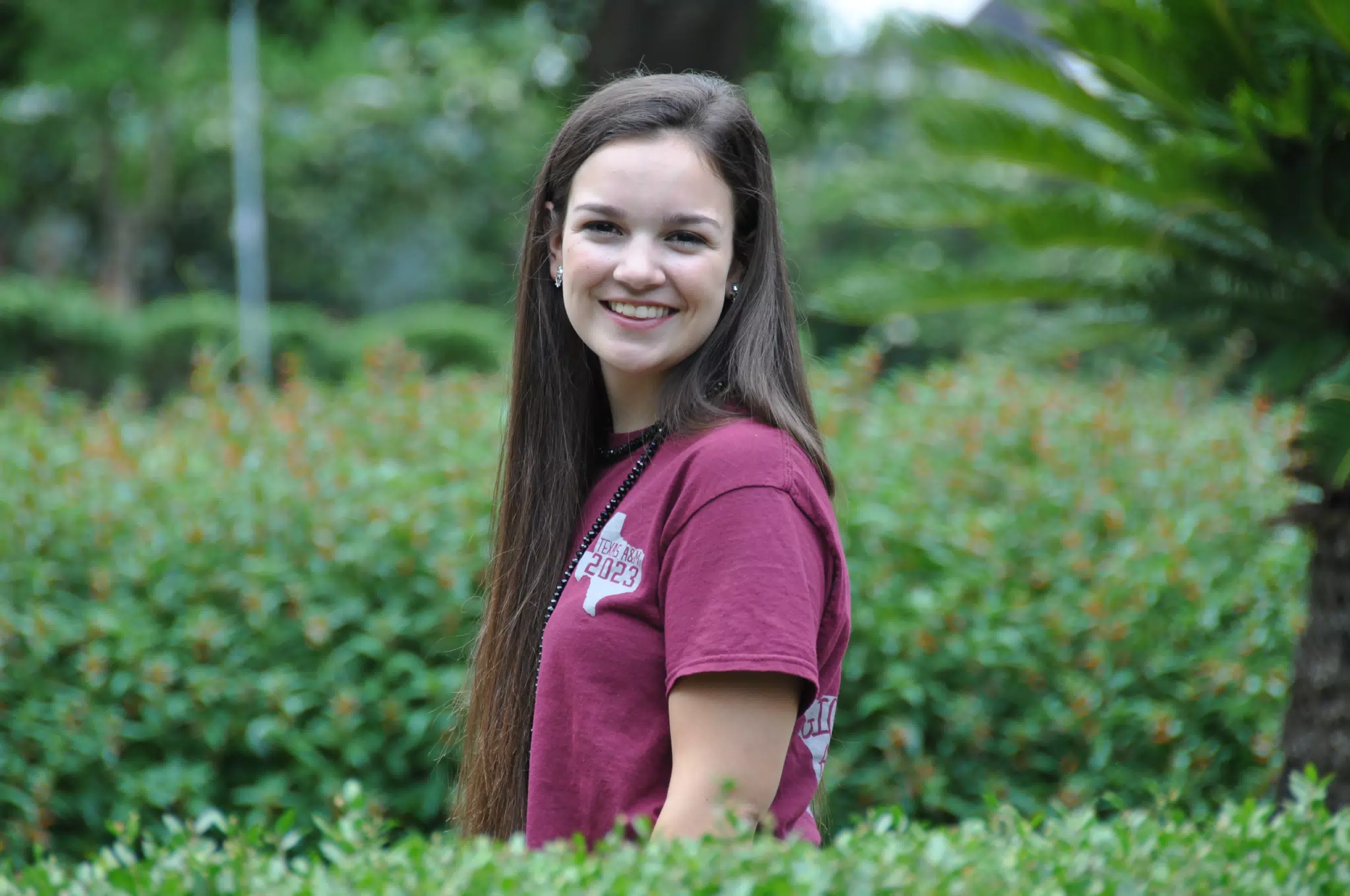 Emily in Garden in Texas