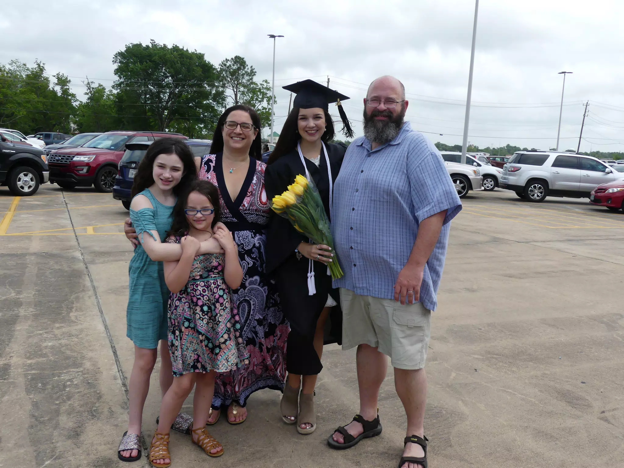 Emily with the Family at Graduation