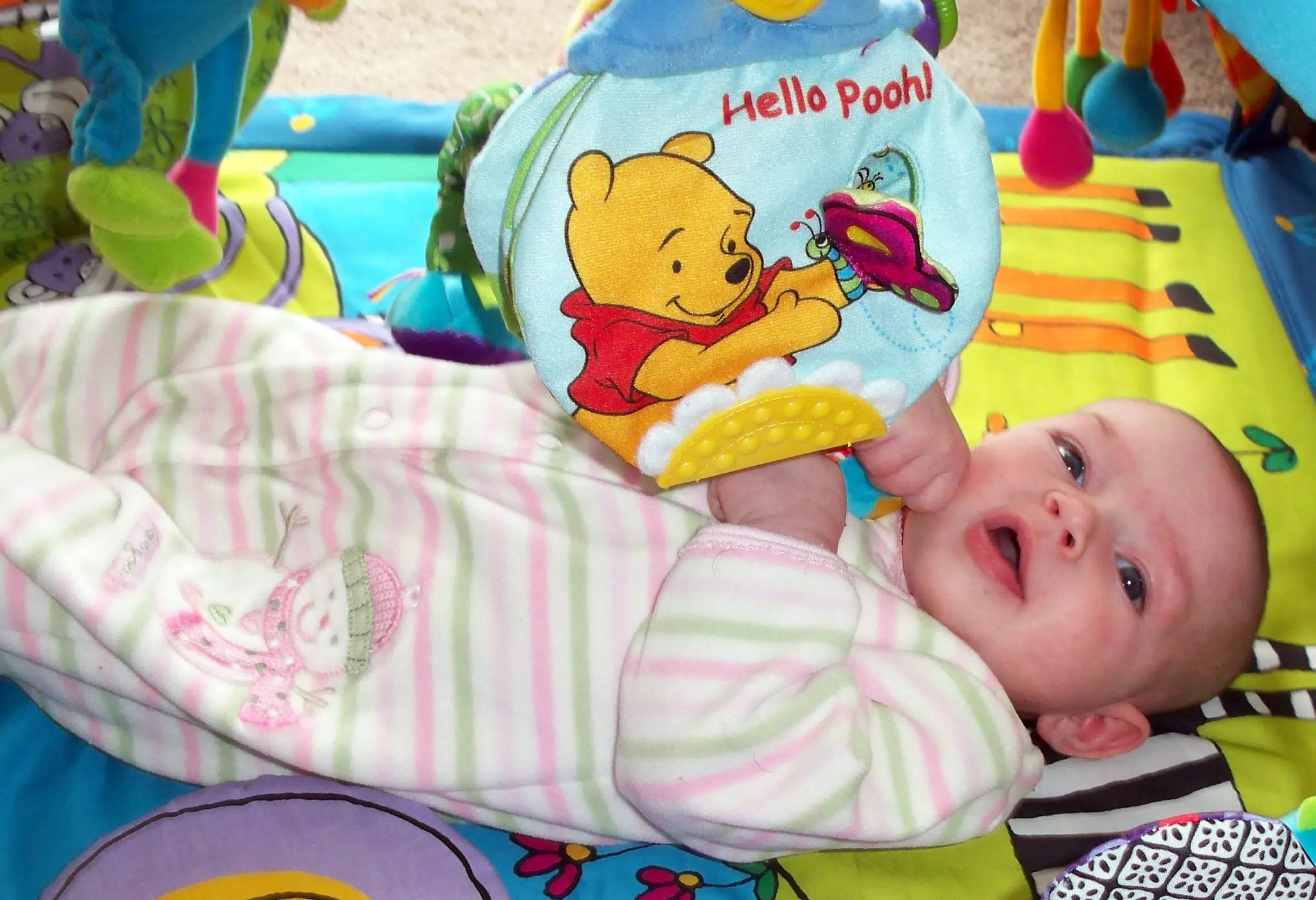 Liesl with Her Hello Pooh Book