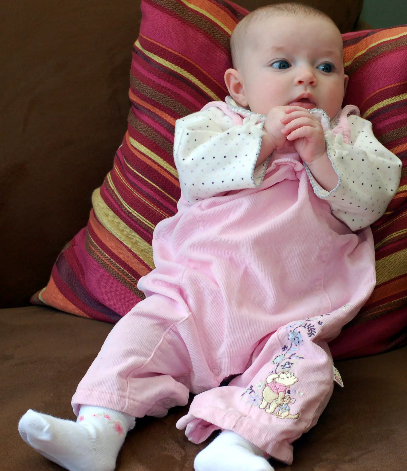 Liesl Modeling Her Winnie the Pooh Outfit