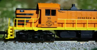 Closeup of Atlas N Scale Alco RS1 Genesee and Wyoming RN 30