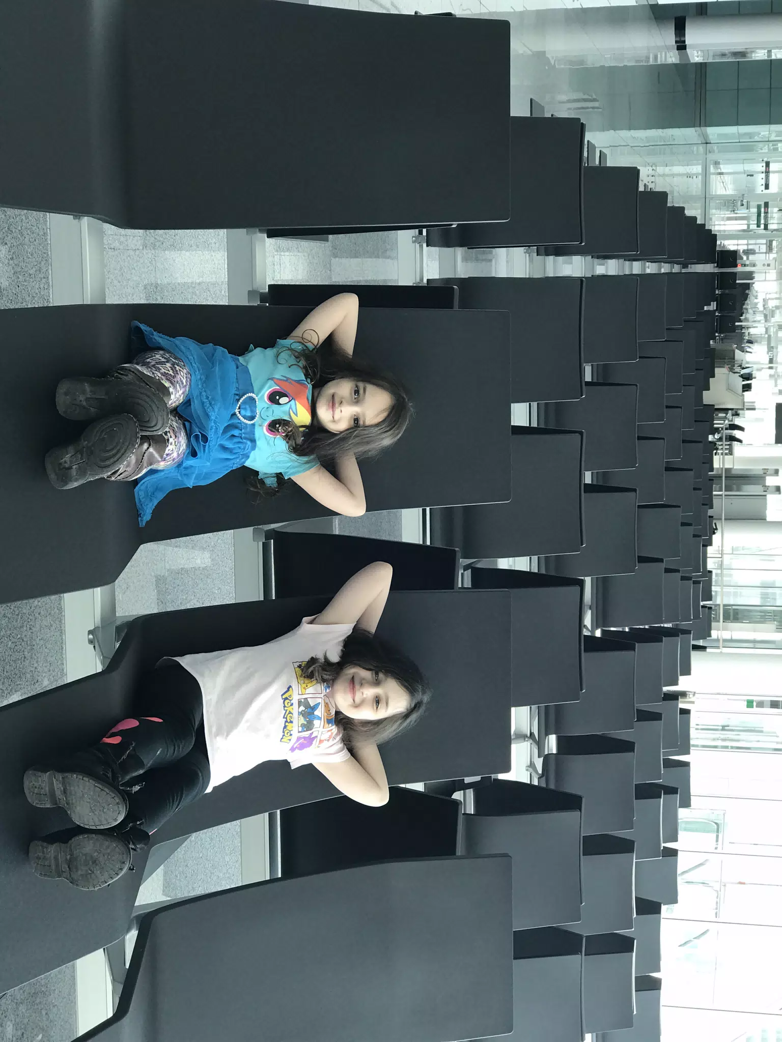 Luciana & Liesl Waiting at Munich Airport