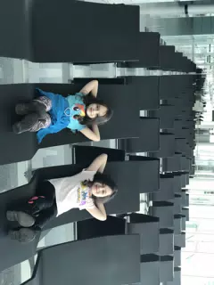 Luciana & Liesl Waiting at Munich Airport