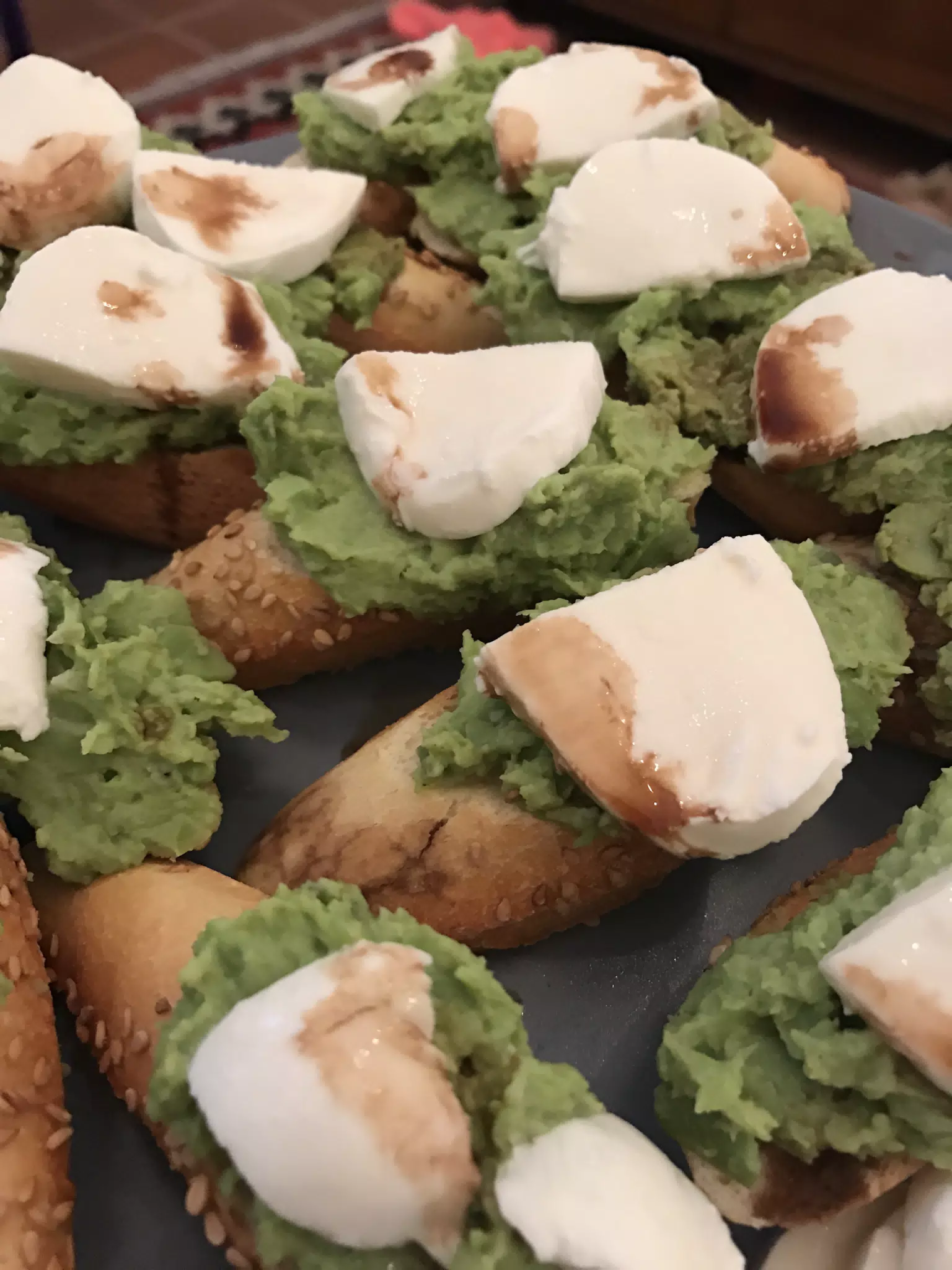 Fava Bean Bruschetta that Dominica made.