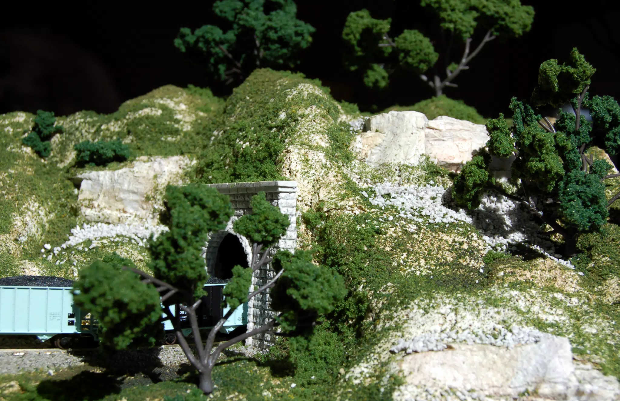 Tunnel and Mountain Portion of Diorama sans Backdrop