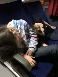 Asleep on the Train in Avola
