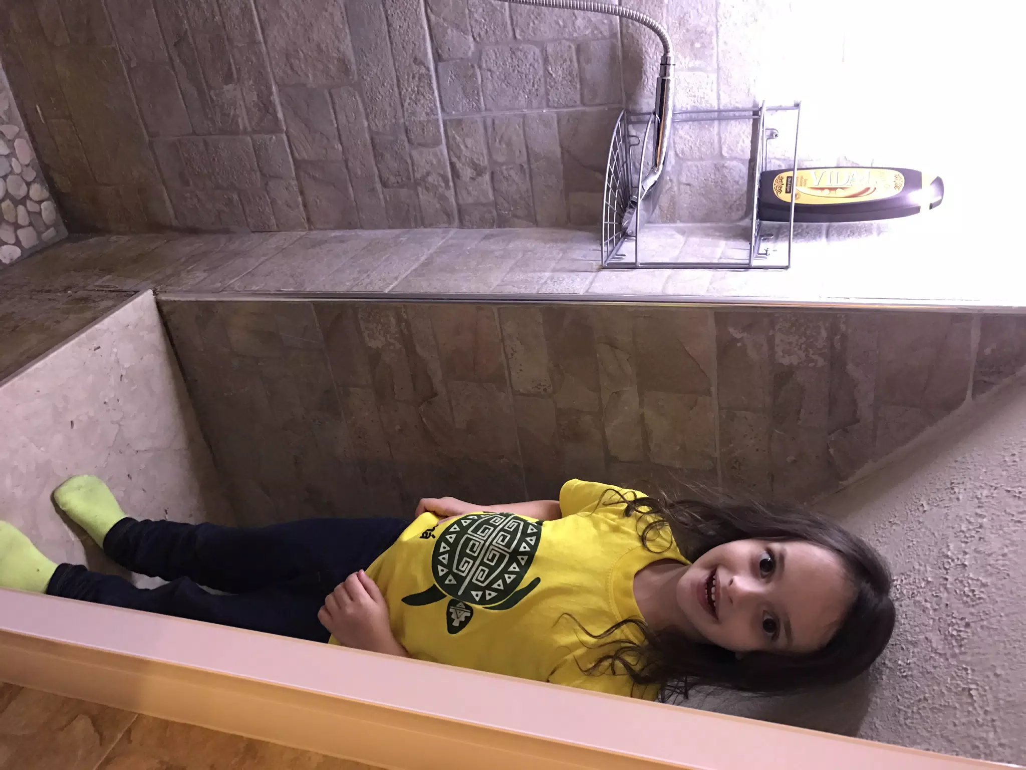 Luciana in Shower in Palermo Apartment