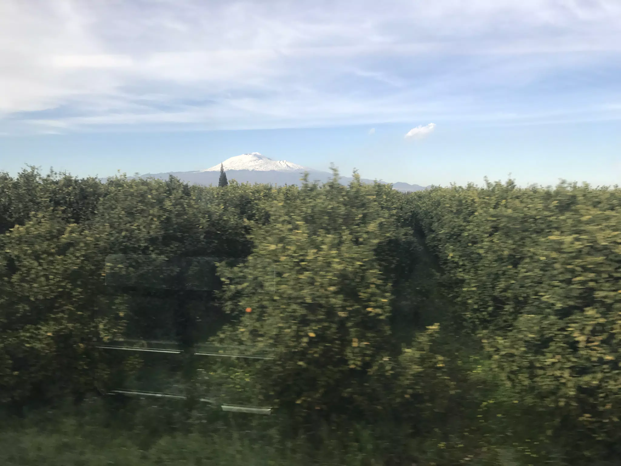 Mt. Etna from the Train