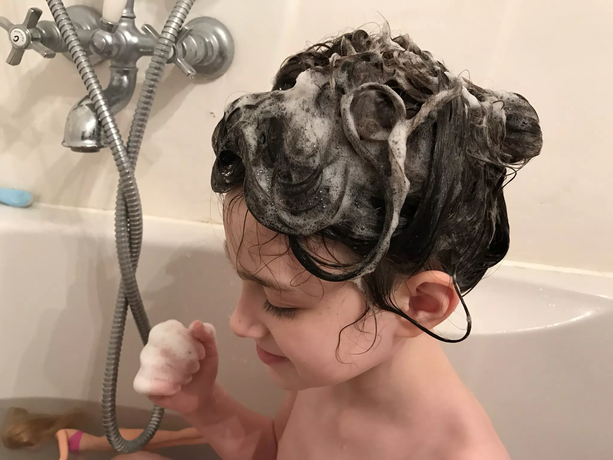 Liesl Washing Her Hair