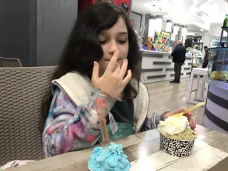 Liesl with Gelato in Noto