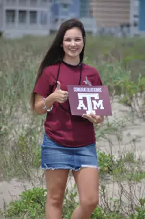 Emily on Galveston, Aggies