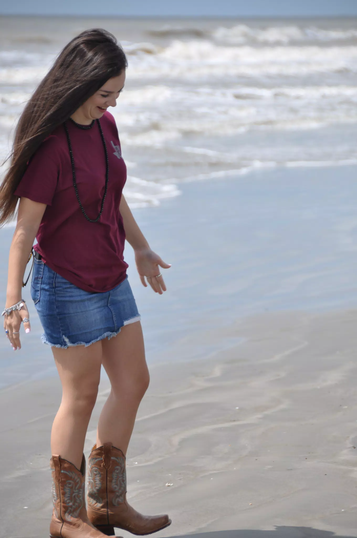 Emily on Galveston Beach
