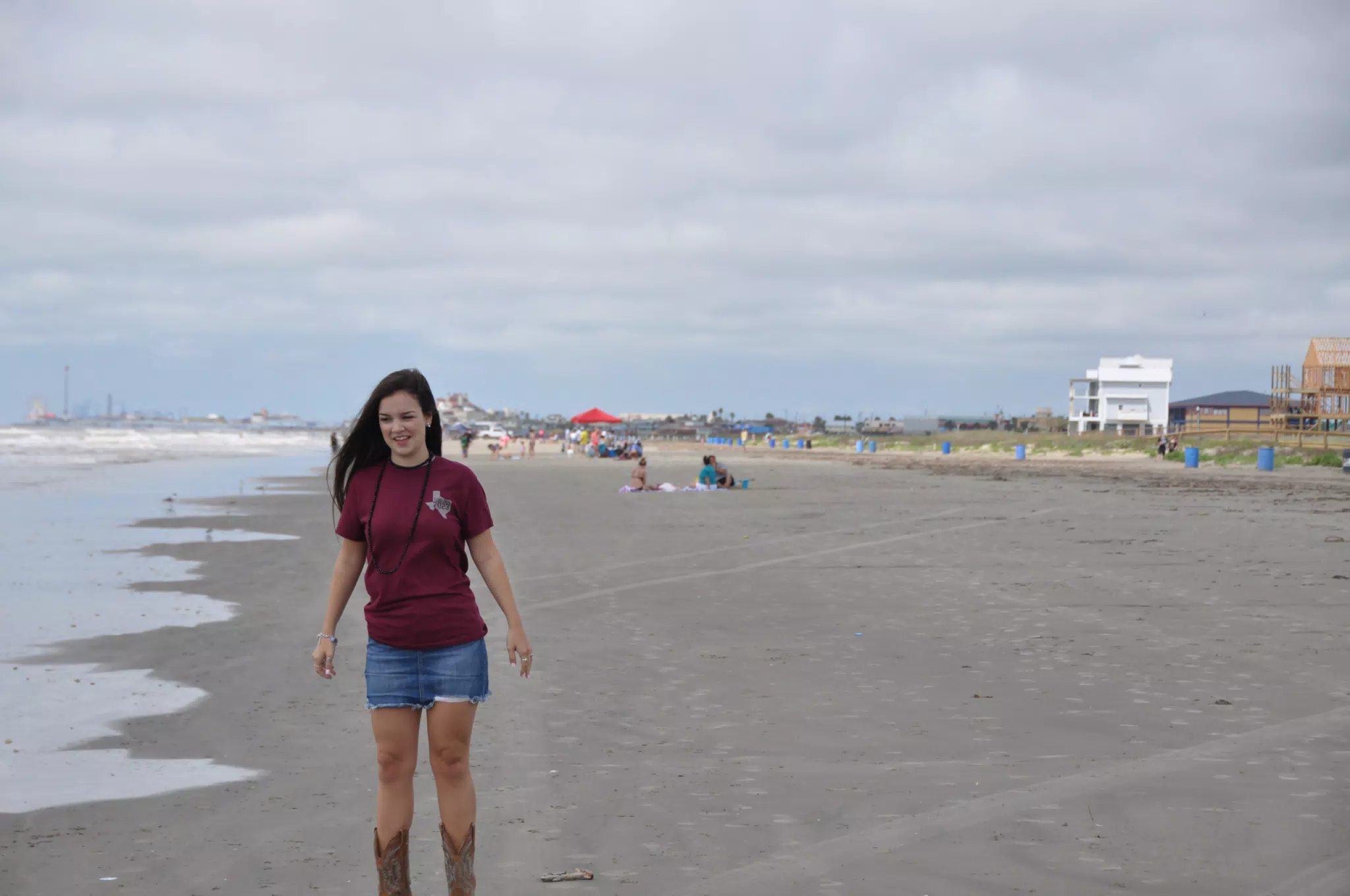 Emily Walking on Beach