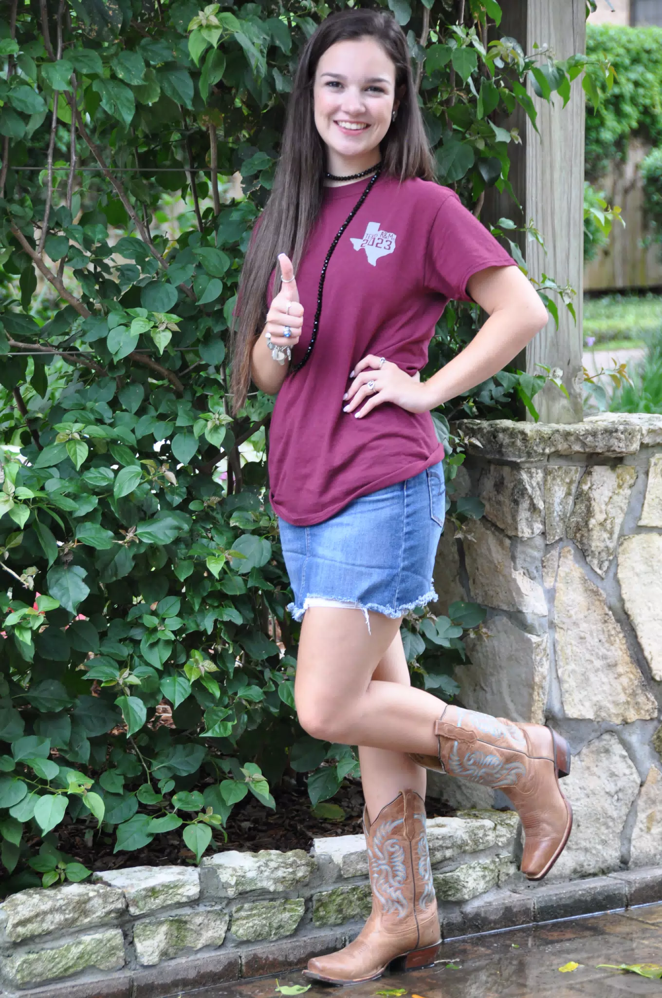 Emily Thumbs Up Modeling