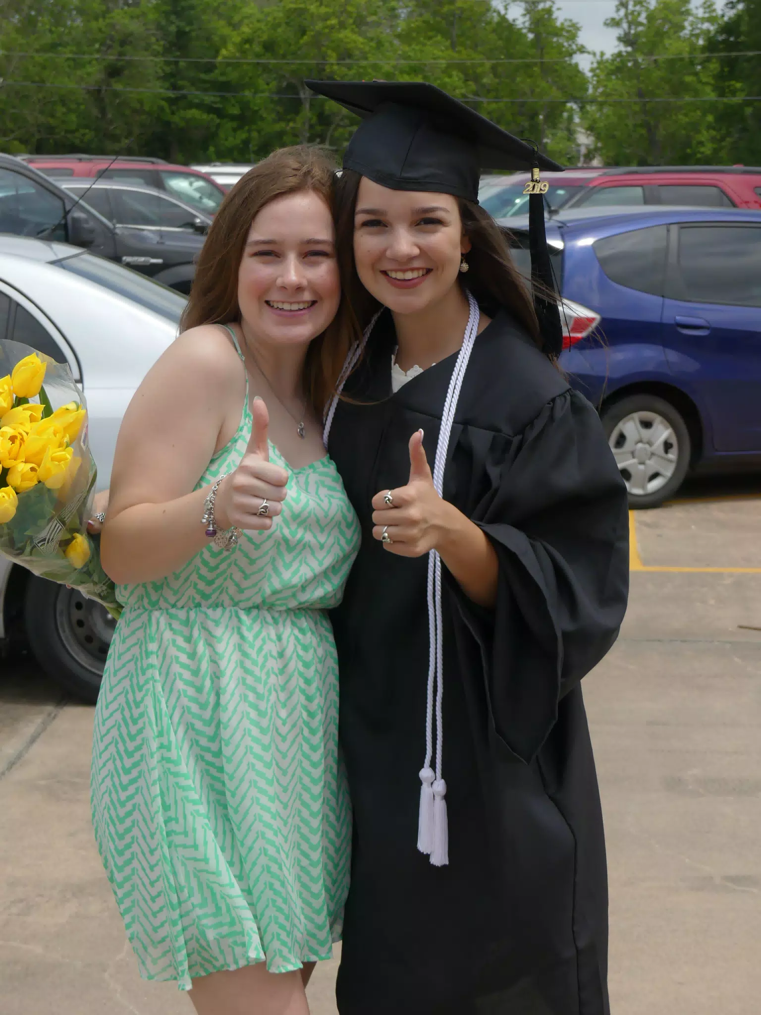 Madeline and Emily at Graduation