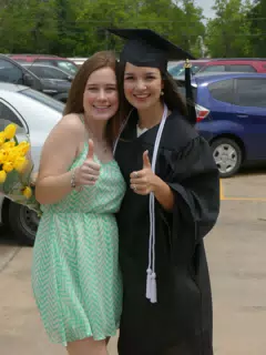 Madeline and Emily at Graduation