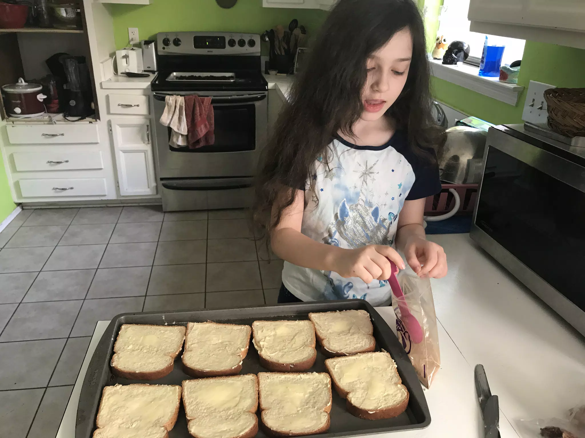 Liesl Making Cinnamon Toast