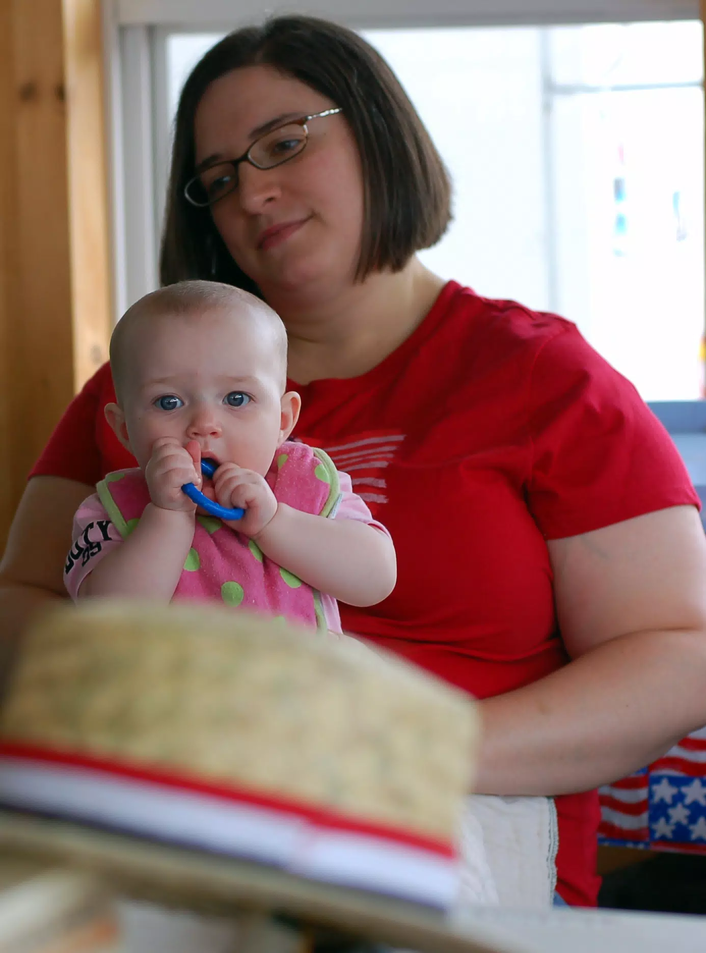 Dominica Holding Liesl at the Fourth of July