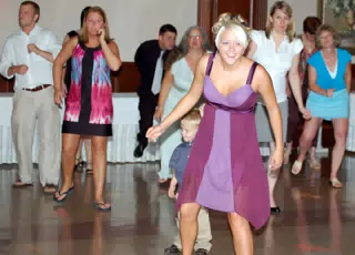 Line Dancing at Wedding