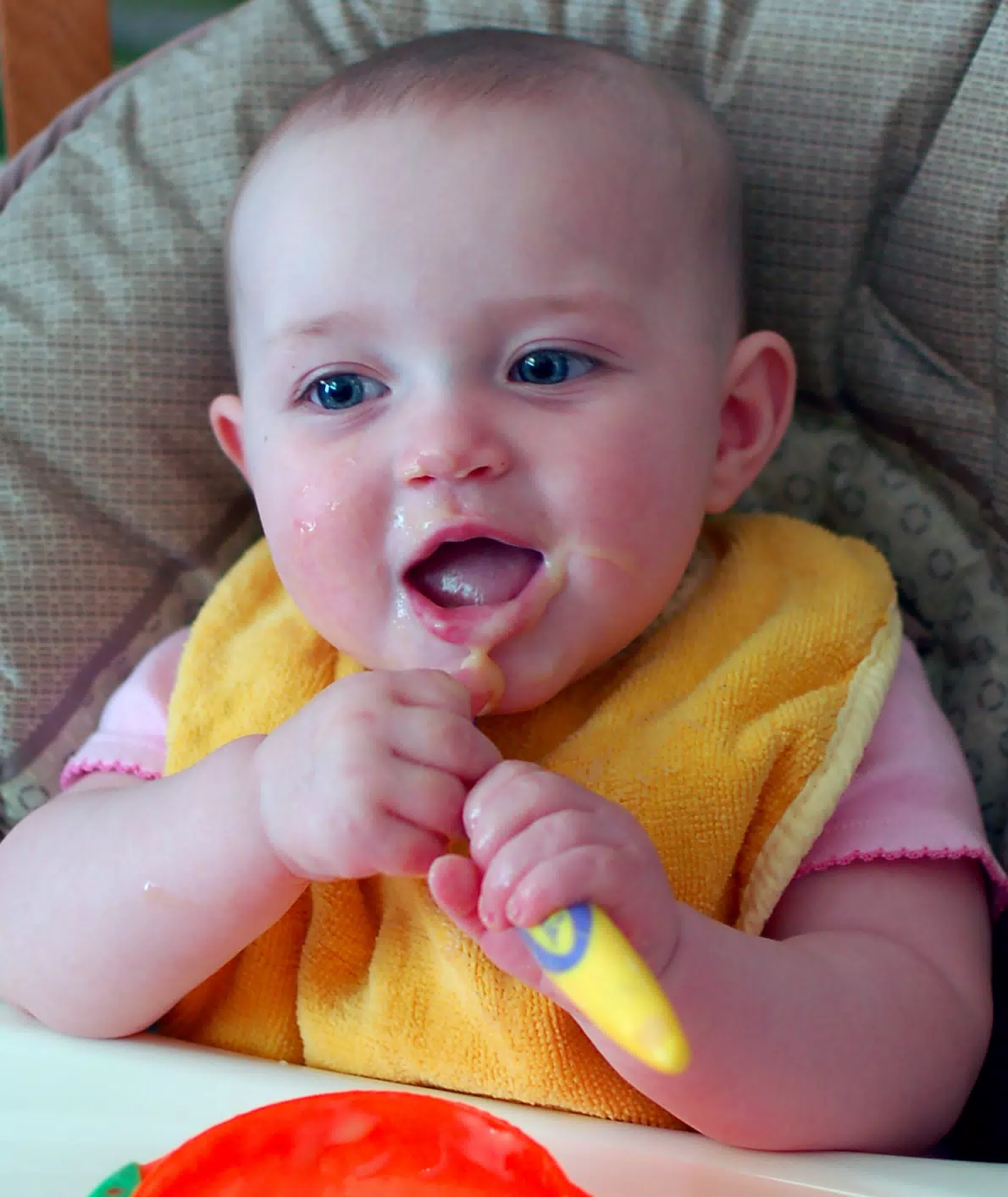 Liesl Enjoying Her Bananas