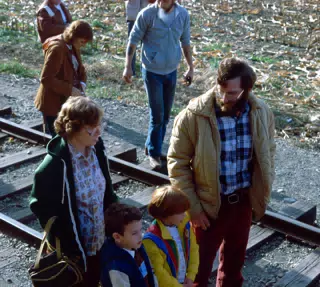 Hobbs Family and Scott Alan Miller on Train Tracks