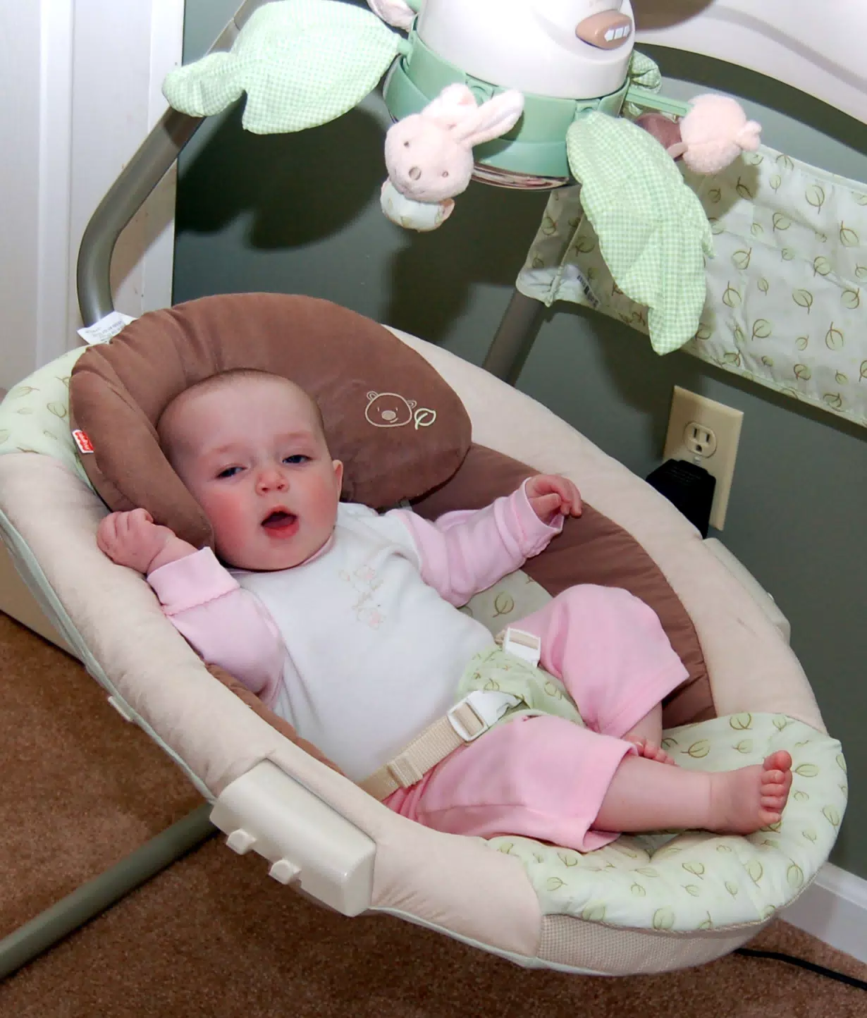 Big Yawn in Her Swing