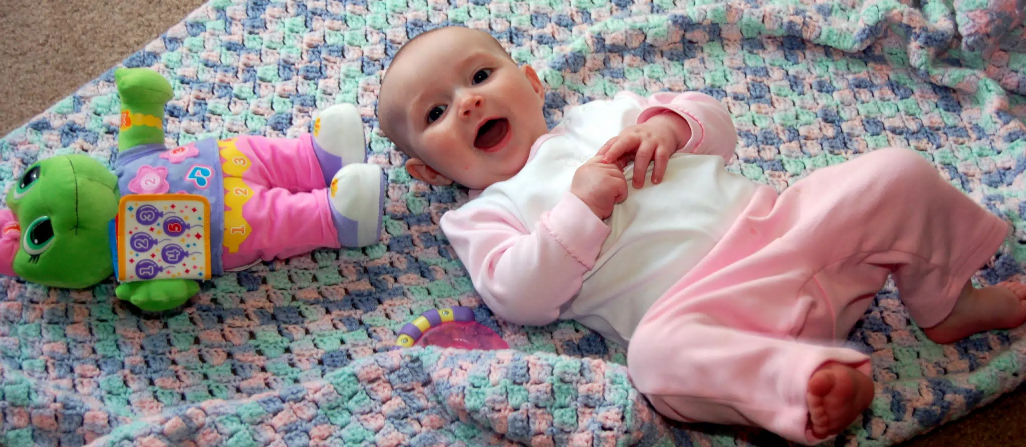 Liesl Playing with Lilly on the Floor
