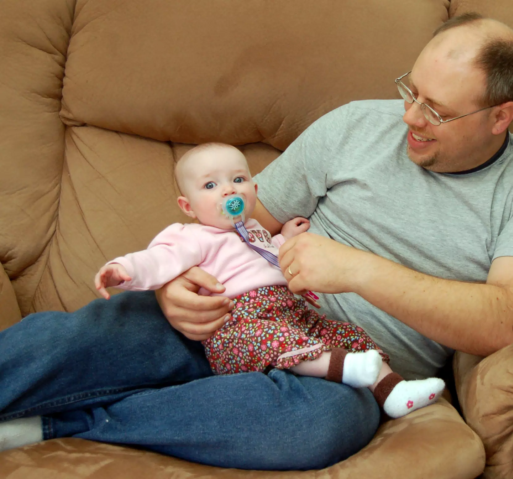 Art and Liesl Playing on Recliner