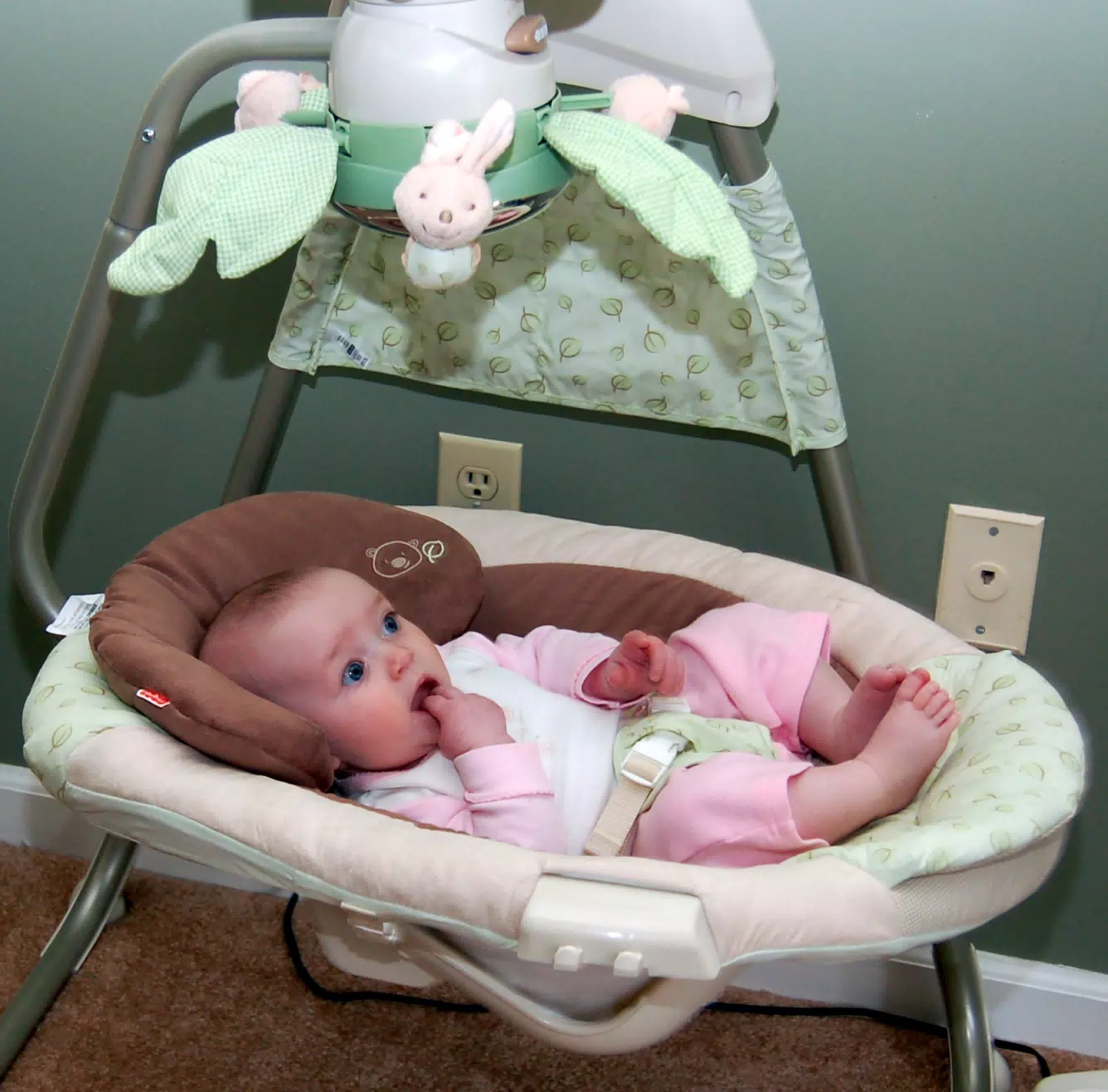 Liesl Swinging and Watching Television
