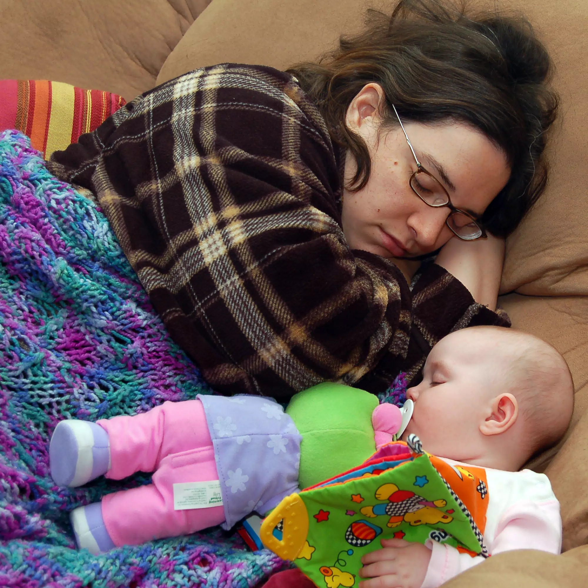 Dominica and Liesl Sleeping in Recliner
