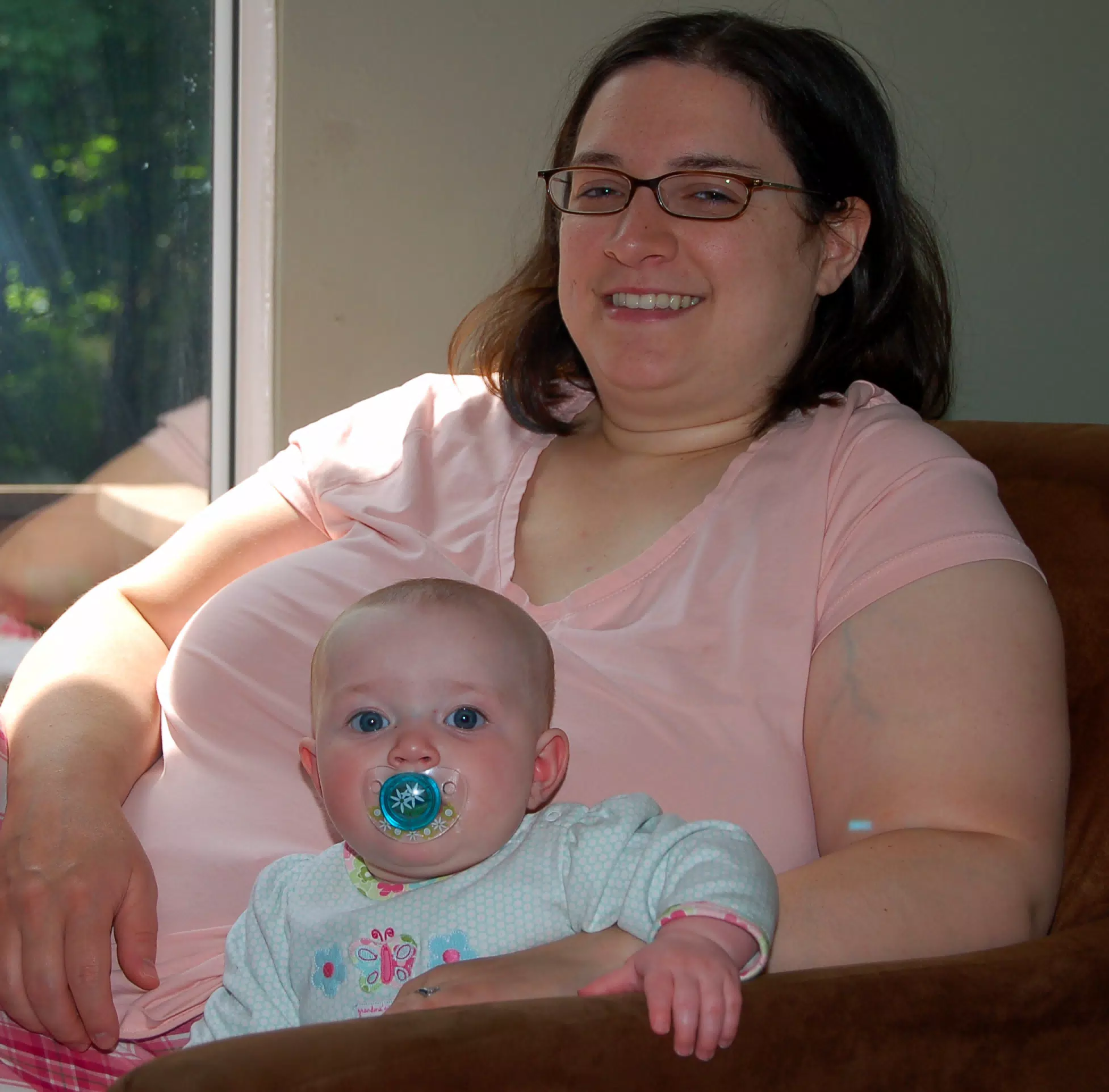 Dominica and Liesl Posing in Chair