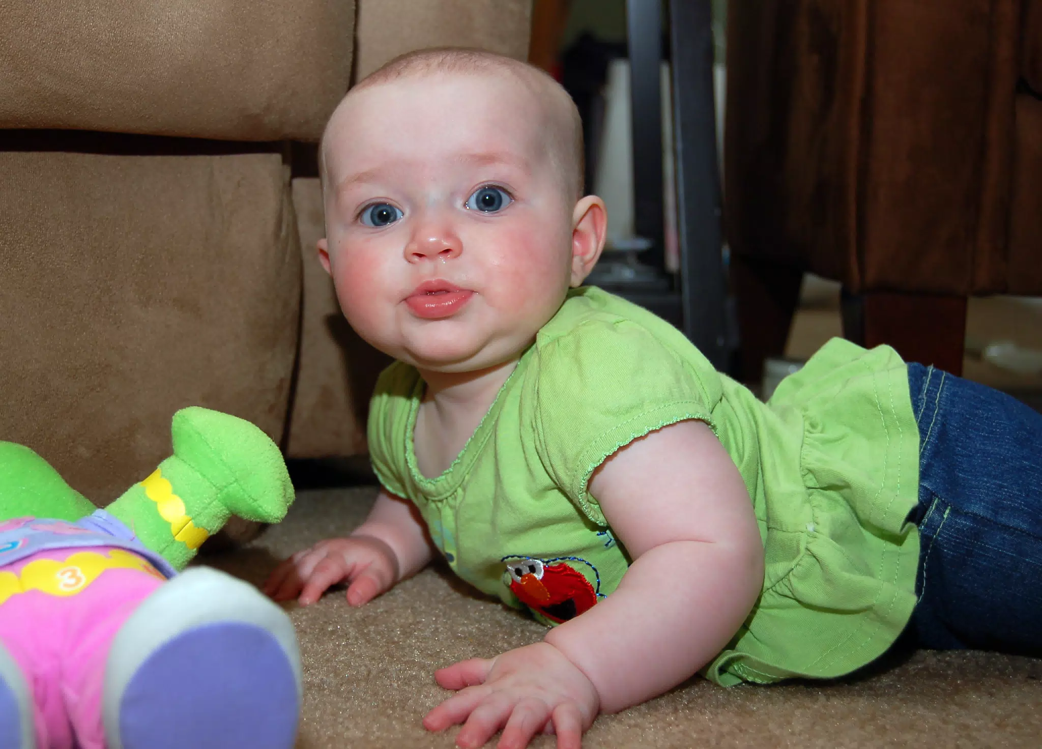 Liesl on Floor by Recliner