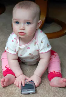Liesl with her BlackBerry 8830