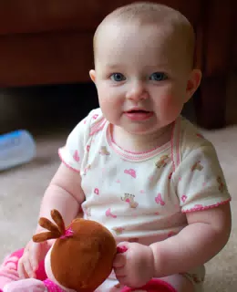 Liesl Posing with Her Doll