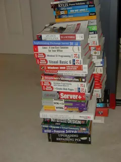 Computer Books Being Thrown Out