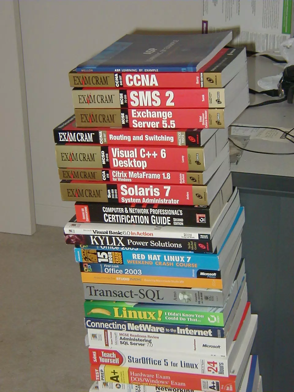 Computer Books Being Thrown Out