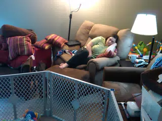 Dominica Exhausted from Painting