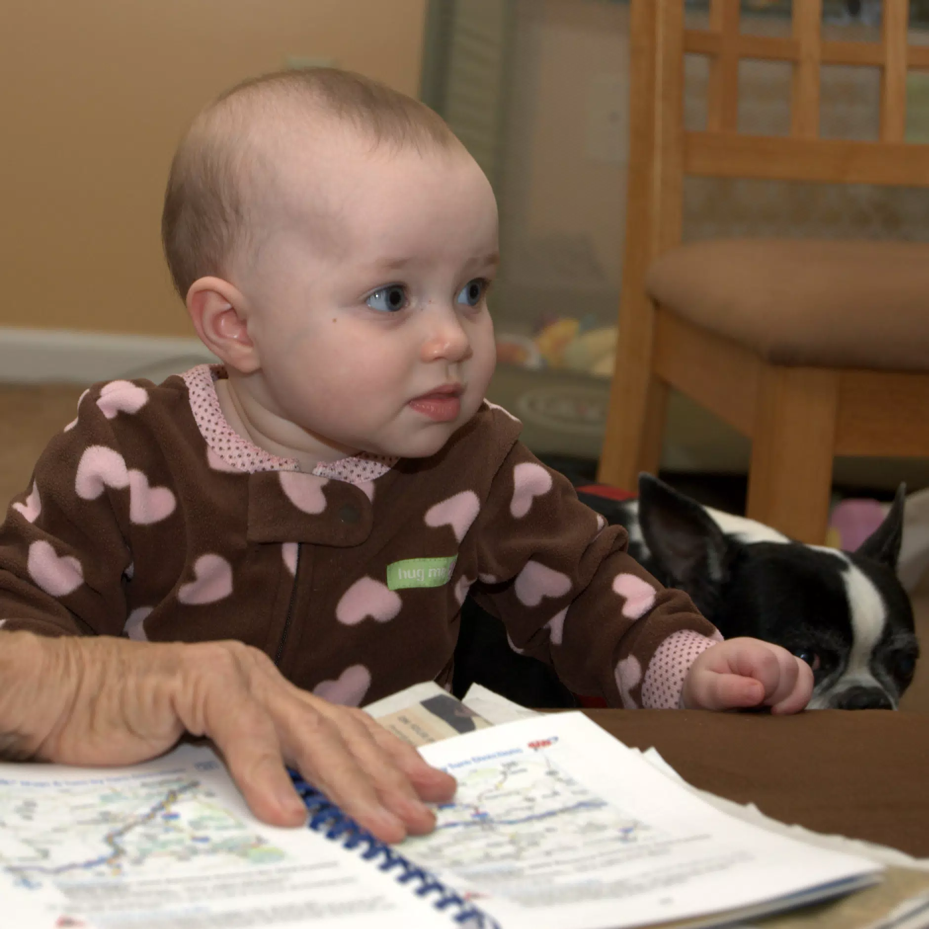 Liesl Helping Plan the Trip