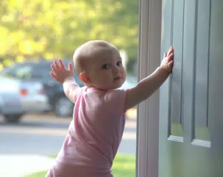 Liesl at the Screen Door