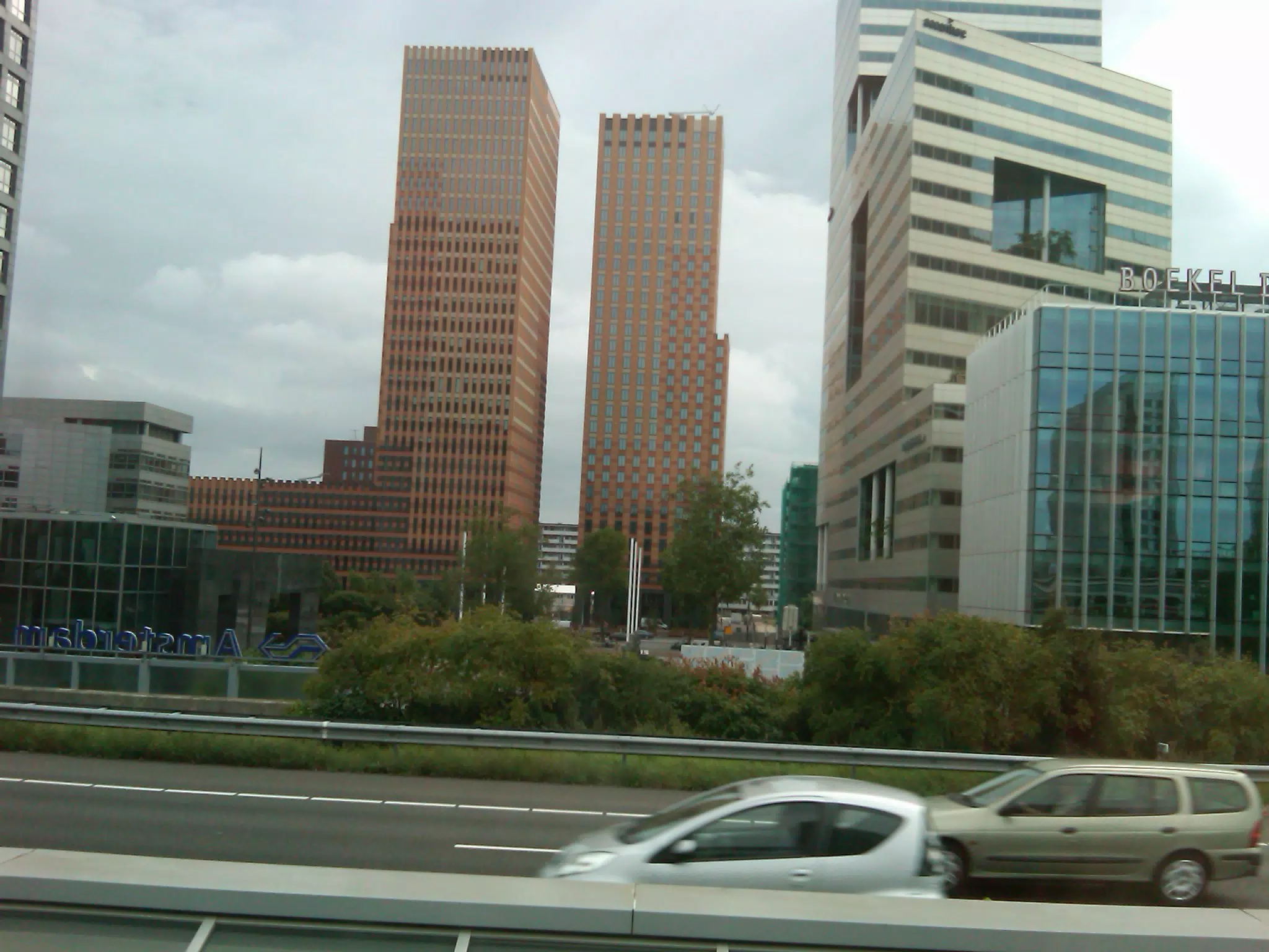 Buildings in Amsterdam from Train